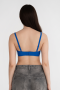 Топ сетка бесшовный синий
