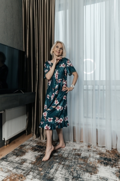 Сорочка бамбуковая лилия изумруд 48-50